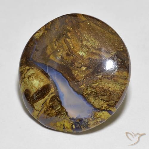 11.73ct Natürlicher Mehrfarbig Boulderopal, Runden, Lichtdurchlässig