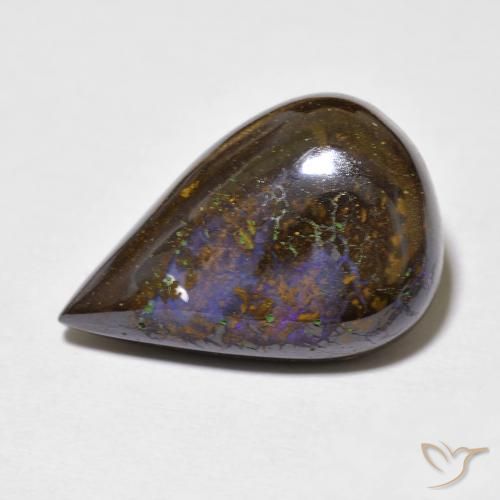 9.46ct Natürlicher Mehrfarbig Boulderopal, Birnenform, Lichtundurchlässig