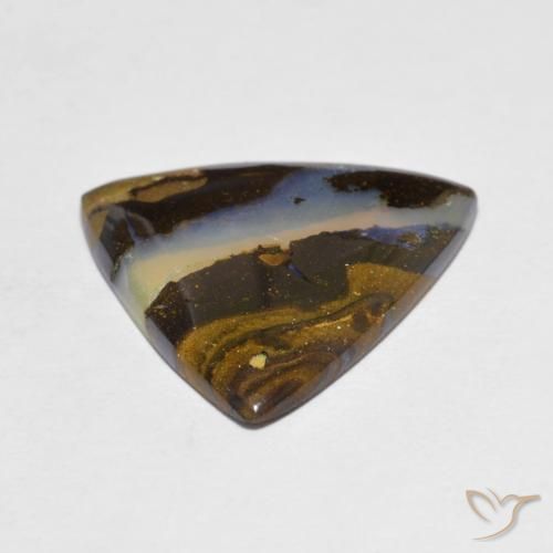9,17 ctw natürlicher Mehrfarbig Boulderopal, Trillion, Lichtdurchlässig