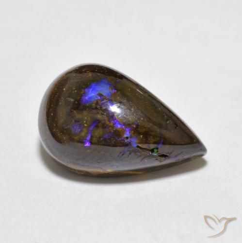 7.30ct Natürlicher Mehrfarbig Boulderopal, Birnenform, Lichtundurchlässig