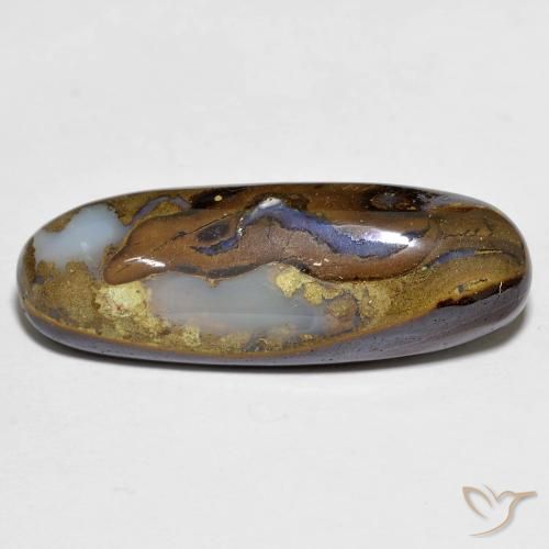 12.07ct Natürlicher Mehrfarbig Boulder-Opal, Oval, Lichtundurchlässig