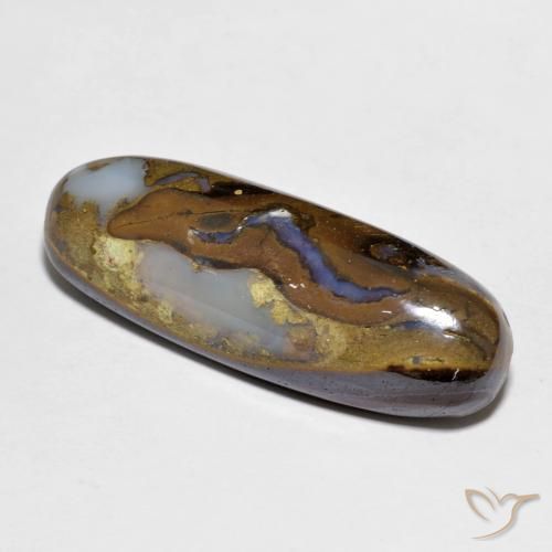 9,17 ctw natürlicher Mehrfarbig Boulderopal, Oval, Lichtundurchlässig