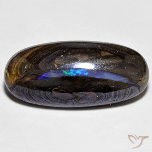 22.12ct Natürlicher Mehrfarbig Boulder-Opal, Oval, Lichtundurchlässig