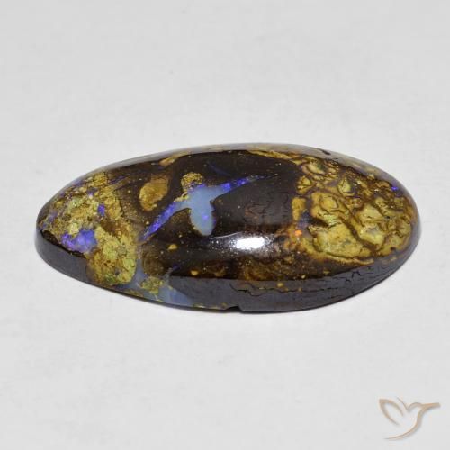 9,17 ctw natürlicher Mehrfarbig Boulderopal, Birnenform, Lichtundurchlässig