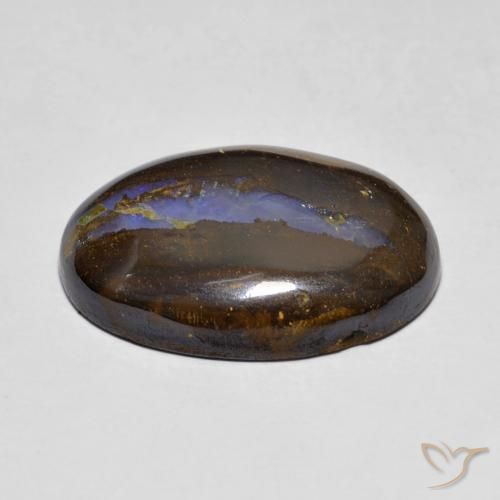 9,17 ctw natürlicher Mehrfarbig Boulderopal, Oval, Lichtundurchlässig
