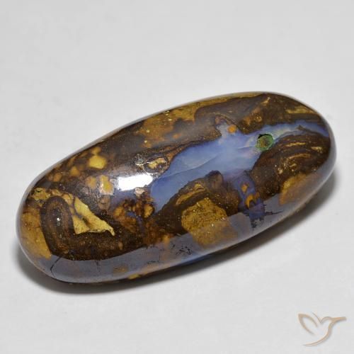 25.30ct Natürlicher Mehrfarbig Boulder-Opal, Oval, Lichtundurchlässig