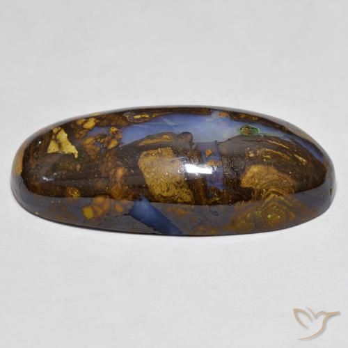 9,17 ctw natürlicher Mehrfarbig Boulderopal, Oval, Lichtundurchlässig