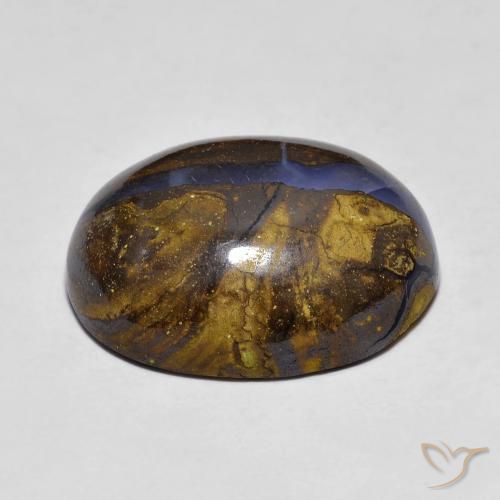 9,17 ctw natürlicher Mehrfarbig Boulderopal, Oval, Lichtundurchlässig
