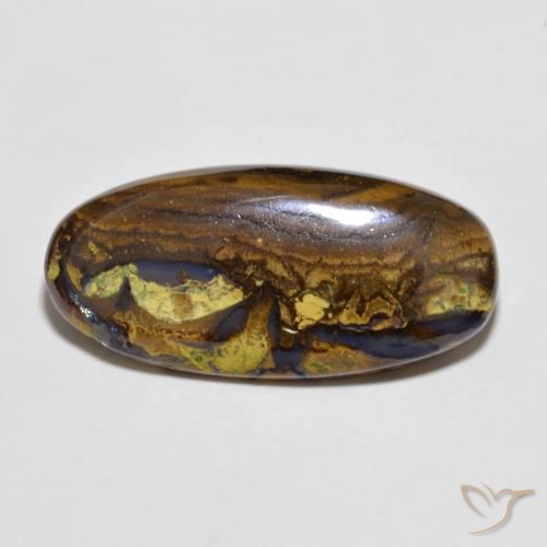 7.10ct Natürlicher Mehrfarbig Boulderopal, Oval, Lichtundurchlässig