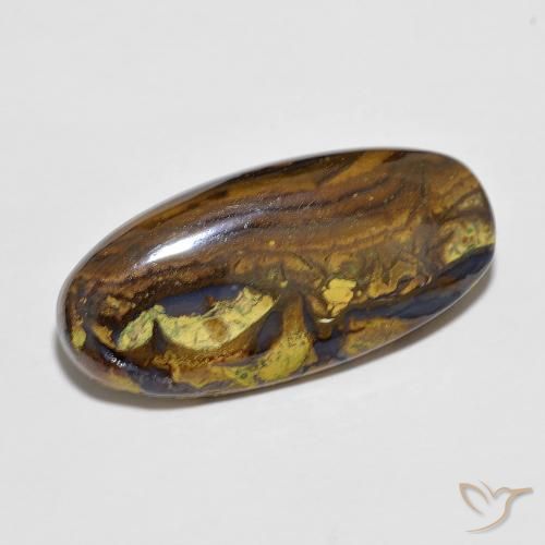 9,17 ctw natürlicher Mehrfarbig Boulderopal, Oval, Lichtundurchlässig