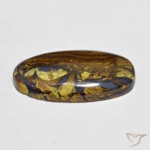 9,17 ctw natürlicher Mehrfarbig Boulderopal, Oval, Lichtundurchlässig