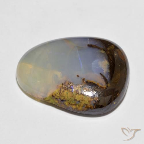 9,17 ctw natürlicher Mehrfarbig Boulderopal, Fantasie, Lichtdurchlässig