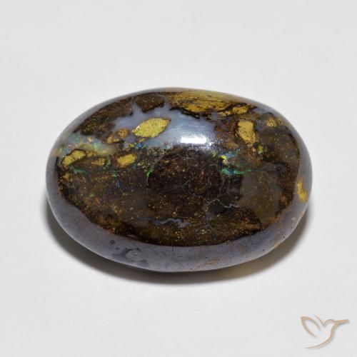 11.57ct Natürlicher Mehrfarbig Boulderopal, Oval, Lichtundurchlässig
