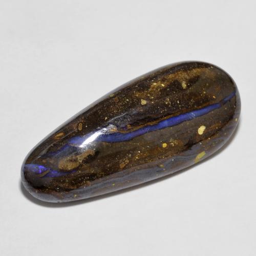 12,06 ctw natürlicher mehrfarbiger Boulder-Opal, Fantasieschliff, Lichtundurchlässig