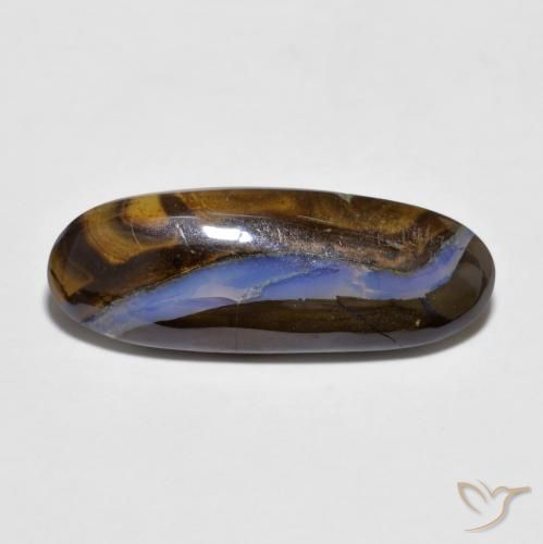 6.36ct Natürlicher Mehrfarbig Boulderopal, Oval, Transparent