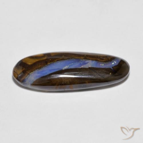 9,17 ctw natürlicher Mehrfarbig Boulderopal, Oval, Transparent
