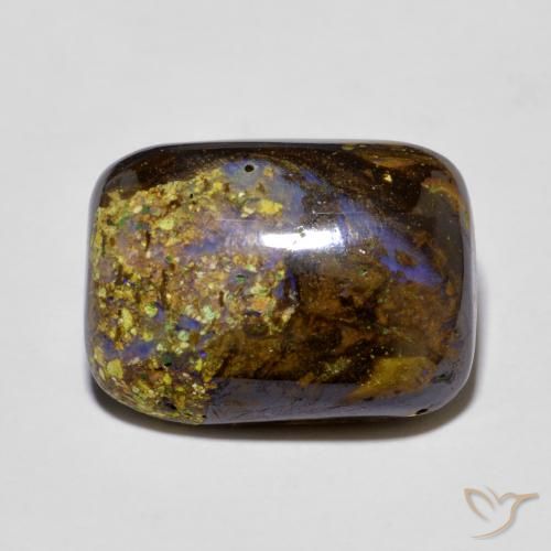 8.58ct Natürlicher Mehrfarbig Boulderopal, Kissen, Lichtundurchlässig