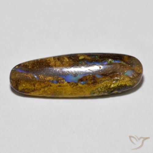6.20ct Natürlicher Mehrfarbig Boulderopal, Oval, Lichtundurchlässig