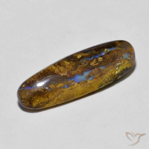9,17 ctw natürlicher Mehrfarbig Boulderopal, Oval, Lichtundurchlässig