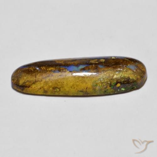 9,17 ctw natürlicher Mehrfarbig Boulderopal, Oval, Lichtundurchlässig