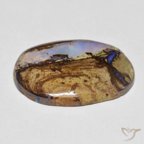 9,17 ctw natürlicher Mehrfarbig Boulderopal, Oval, Lichtundurchlässig