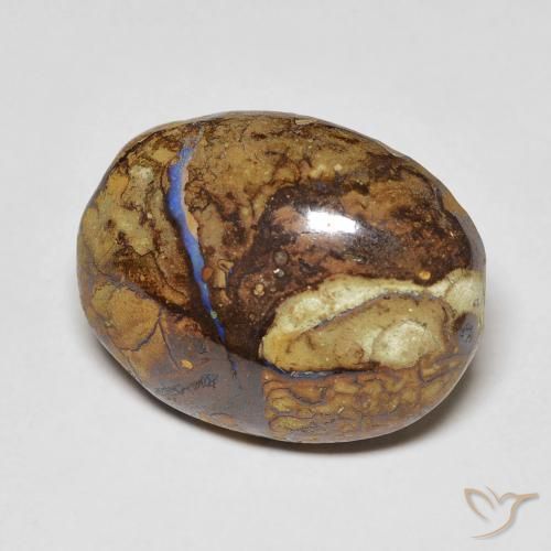9,17 ctw natürlicher Mehrfarbig Boulderopal, Oval, Lichtundurchlässig