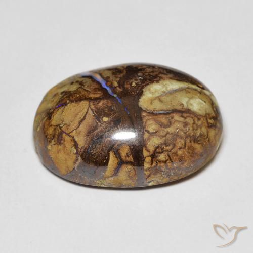 9,17 ctw natürlicher Mehrfarbig Boulderopal, Oval, Lichtundurchlässig