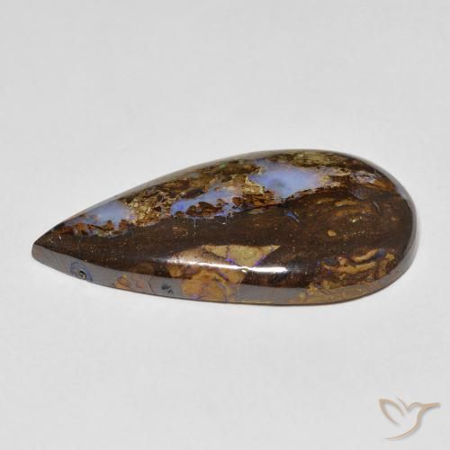 9,17 ctw natürlicher Mehrfarbig Boulderopal, Birnenform, Lichtundurchlässig