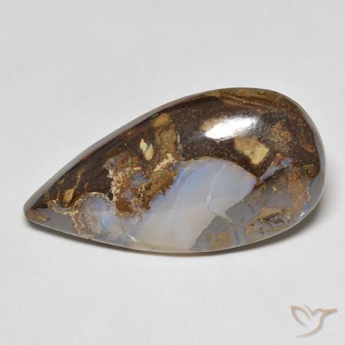 9,17 ctw natürlicher Mehrfarbig Boulderopal, Birnenform, Lichtundurchlässig