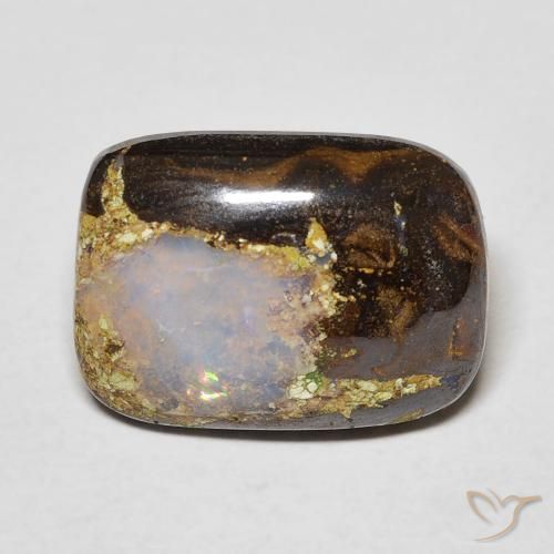 5.41ct Natürlicher Mehrfarbig Boulderopal, Kissen, Lichtundurchlässig