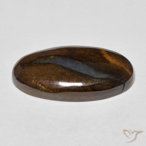 9,17 ctw natürlicher Mehrfarbig Boulderopal, Oval, Lichtundurchlässig