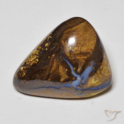 17,24 ctw natürlicher mehrfarbiger Boulder-Opal, Trillion, Lichtundurchlässig
