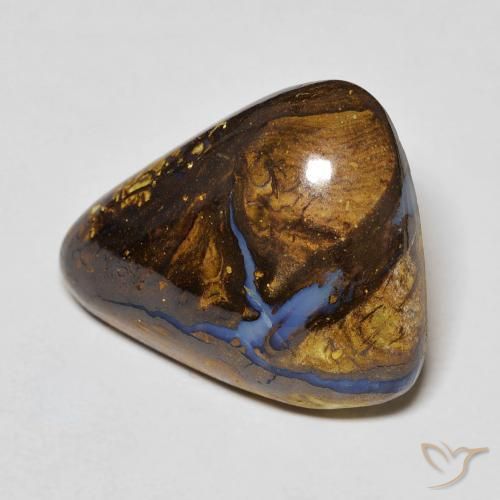 17,24 ctw natürlicher mehrfarbiger Boulder-Opal, Trillion, Lichtundurchlässig