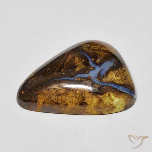 17,24 ctw natürlicher mehrfarbiger Boulder-Opal, Trillion, Lichtundurchlässig
