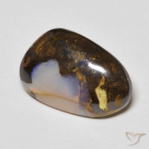 9,17 ctw natürlicher Mehrfarbig Boulderopal, Fantasie, Transparent