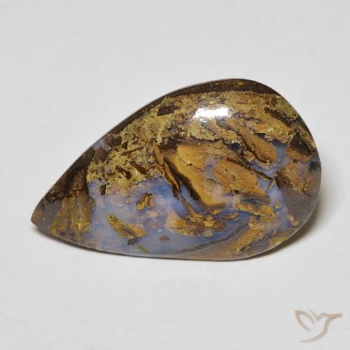9.98ct Natürlicher Mehrfarbig Boulder-Opal, Birnenform, Lichtundurchlässig