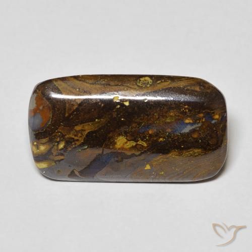 6.97ct Natürlicher Mehrfarbig Boulder-Opal, Kissen, Lichtundurchlässig