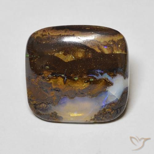 7.13ct Natürlicher Mehrfarbig Boulderopal, Kissen, Transparent