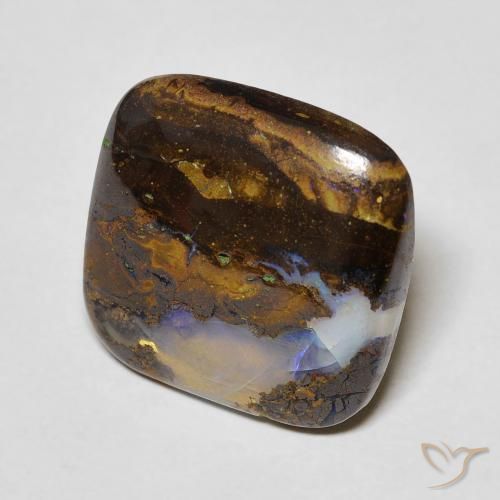 9,17 ctw natürlicher Mehrfarbig Boulderopal, Kissen, Transparent