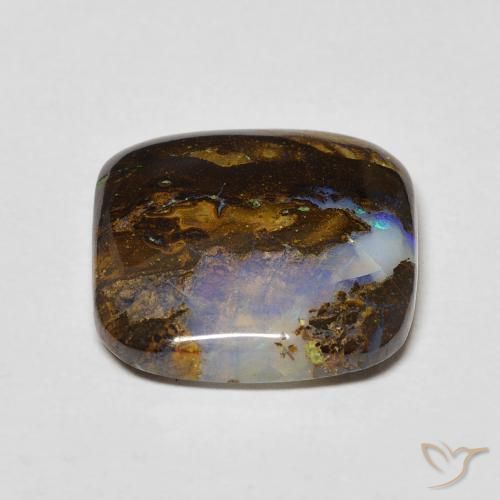 9,17 ctw natürlicher Mehrfarbig Boulderopal, Kissen, Transparent