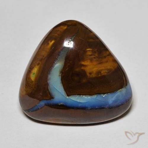 25,50 ctw natürlicher mehrfarbiger Boulder-Opal, Trillion, Lichtundurchlässig