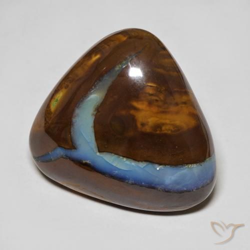 25,50 ctw natürlicher mehrfarbiger Boulder-Opal, Trillion, Lichtundurchlässig