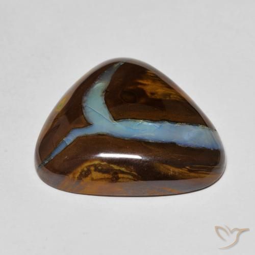 25,50 ctw natürlicher mehrfarbiger Boulder-Opal, Trillion, Lichtundurchlässig