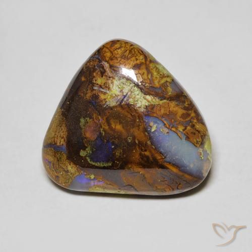 6.17ct Natürlicher Mehrfarbig Boulderopal, Trillion, Lichtundurchlässig
