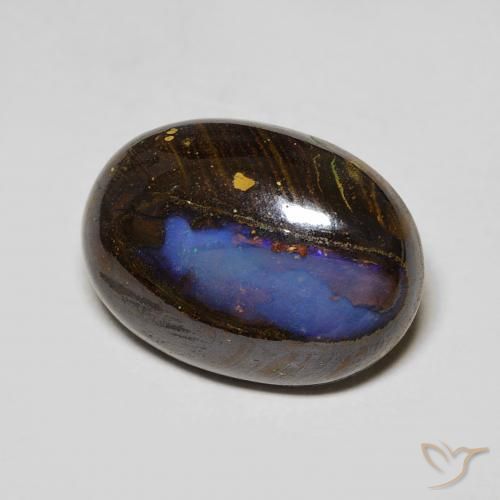 9,17 ctw natürlicher Mehrfarbig Boulderopal, Oval, Lichtundurchlässig