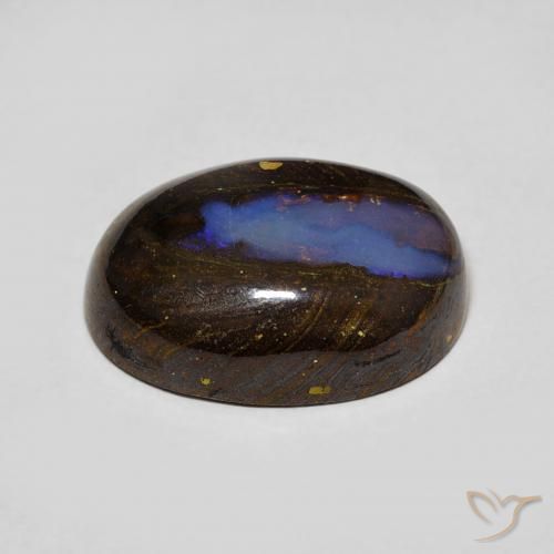9,17 ctw natürlicher Mehrfarbig Boulderopal, Oval, Lichtundurchlässig
