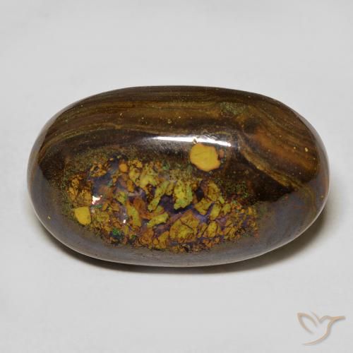 21.69ct Natürlicher Mehrfarbig Boulderopal, Oval, Lichtundurchlässig
