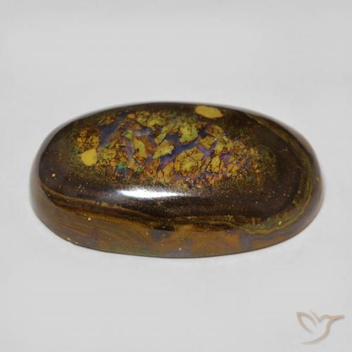 9,17 ctw natürlicher Mehrfarbig Boulderopal, Oval, Lichtundurchlässig