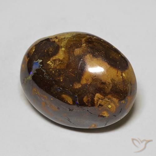 9,17 ctw natürlicher Mehrfarbig Boulderopal, Oval, Lichtundurchlässig