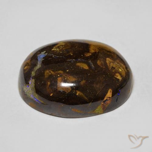 9,17 ctw natürlicher Mehrfarbig Boulderopal, Oval, Lichtundurchlässig